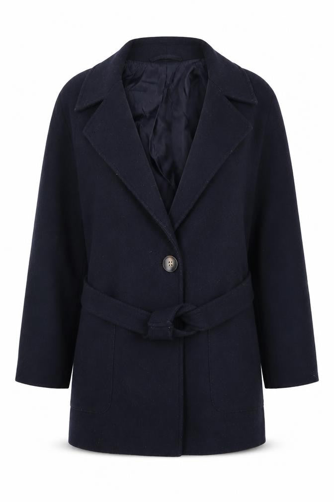 Womens UK Size 8 Dorothy Perkins Black Overcoat