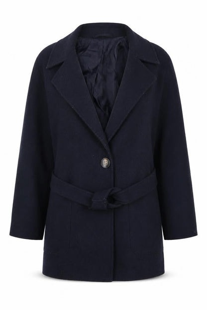 Womens UK Size 8 Dorothy Perkins Black Overcoat