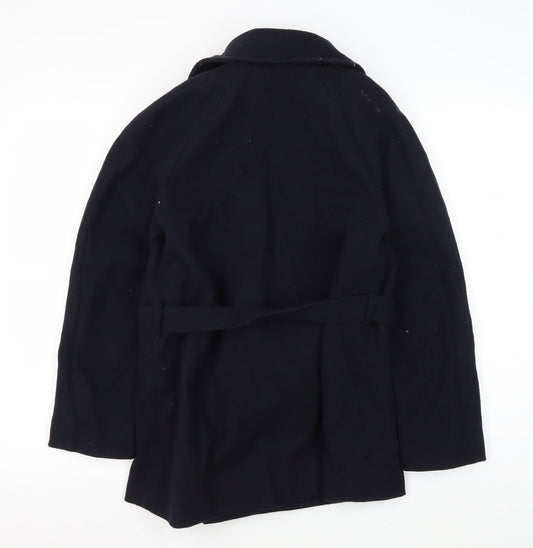 Womens UK Size 8 Dorothy Perkins Black Overcoat