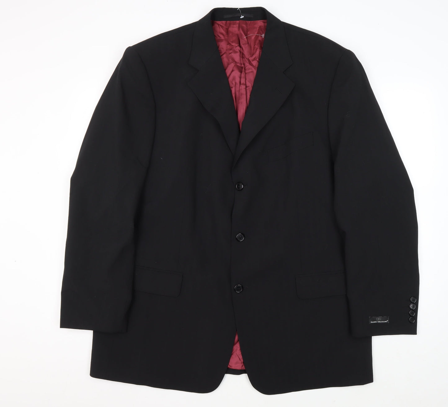 Mens UK Size 46 Daniel Grahame Regular Black Suit Jacket