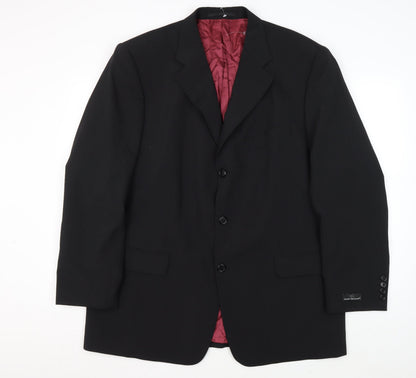 Mens UK Size 46 Daniel Grahame Regular Black Suit Jacket