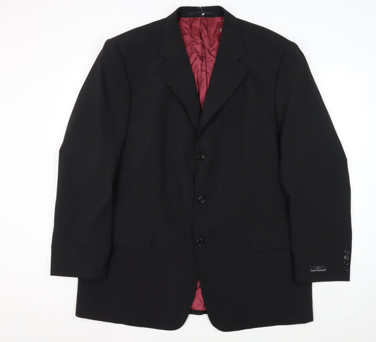 Mens UK Size 46 Daniel Grahame Regular Black Suit Jacket