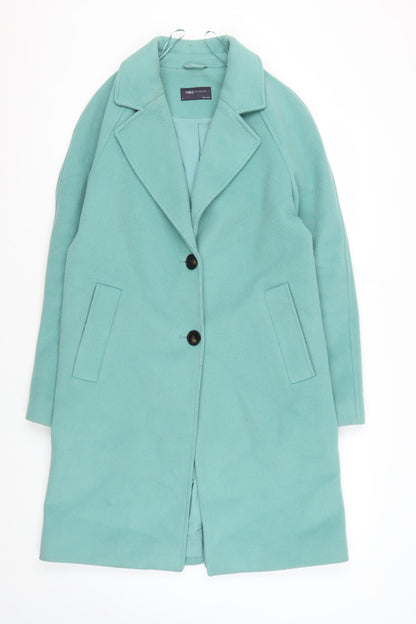 Womens UK Size 8 Marks and Spencer Green Overcoat