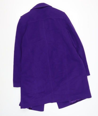 Womens UK Size 14 Planet Purple Pea Coat