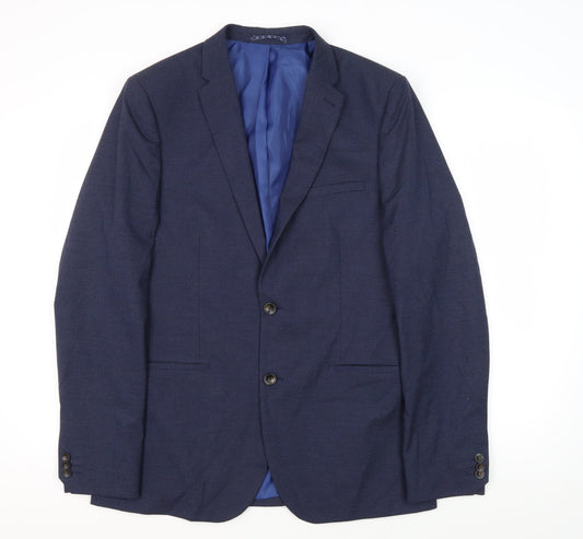 Mens UK Size 40 Marks and Spencer Regular Blue Suit Jacket