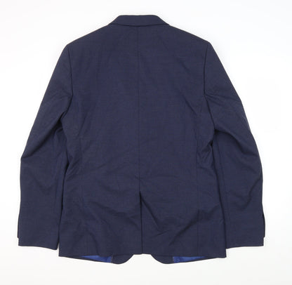 Mens UK Size 40 Marks and Spencer Regular Blue Suit Jacket