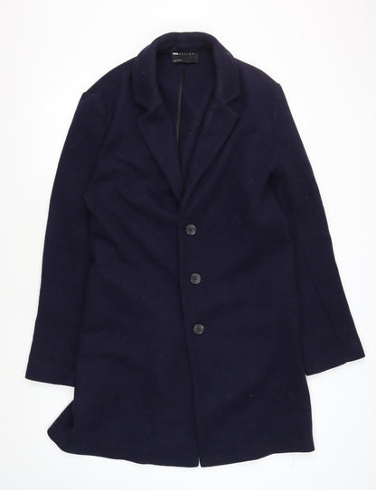 ASOS Design Men's Blue Overcoat in L, Classic Style