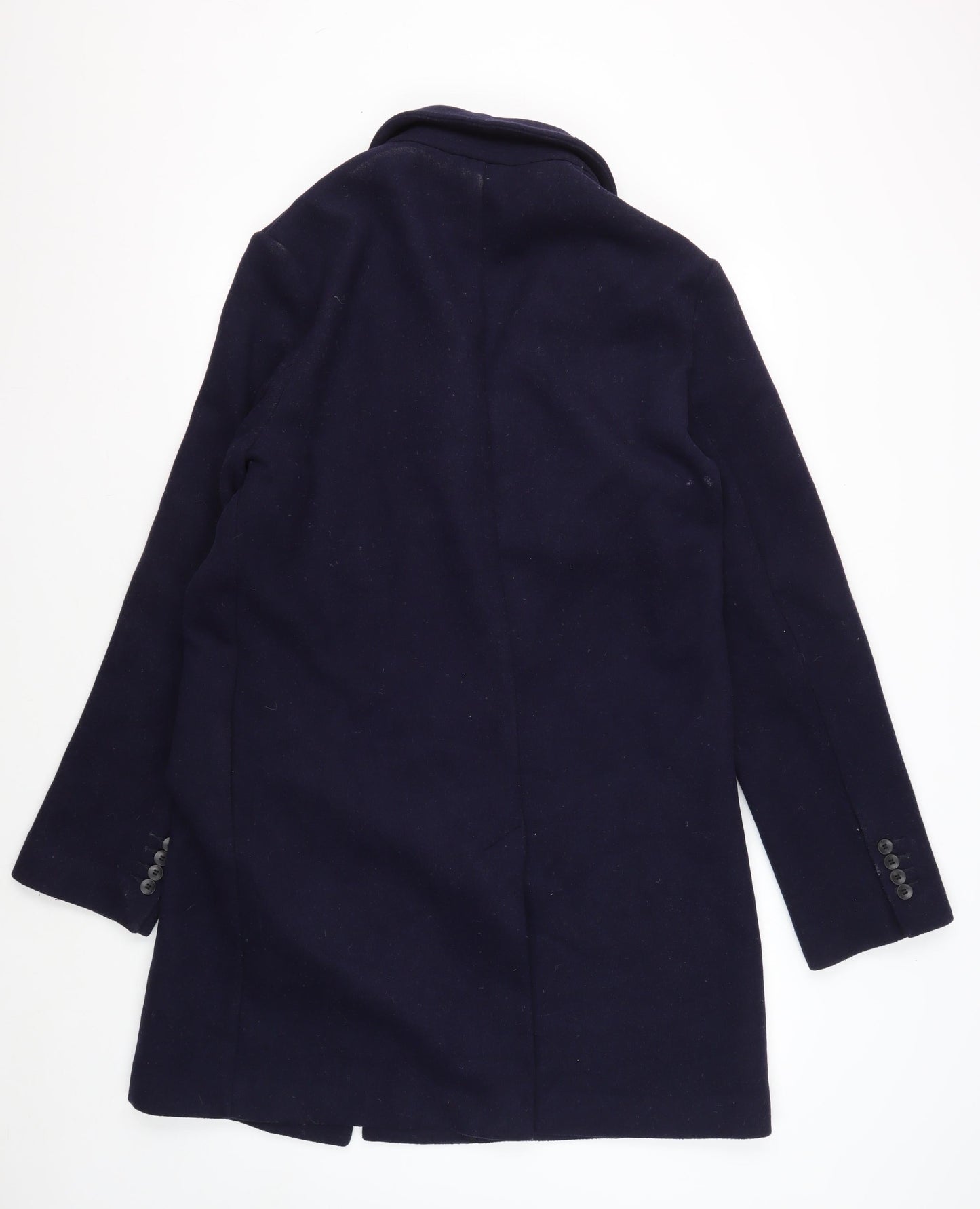 ASOS Design Men's Blue Overcoat in L, Classic Style