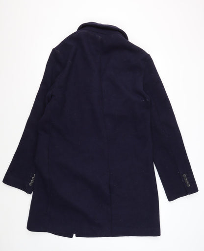 ASOS Design Men's Blue Overcoat in L, Classic Style