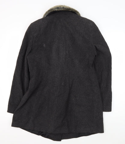 Womens UK Size 12 NuAge Black Pea Coat