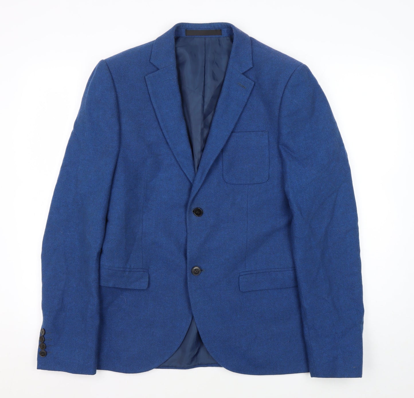 Mens UK Size 40 Topman Regular Blue Suit Jacket