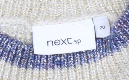 Womens UK Size 20 NEXT Beige Pullover Jumper