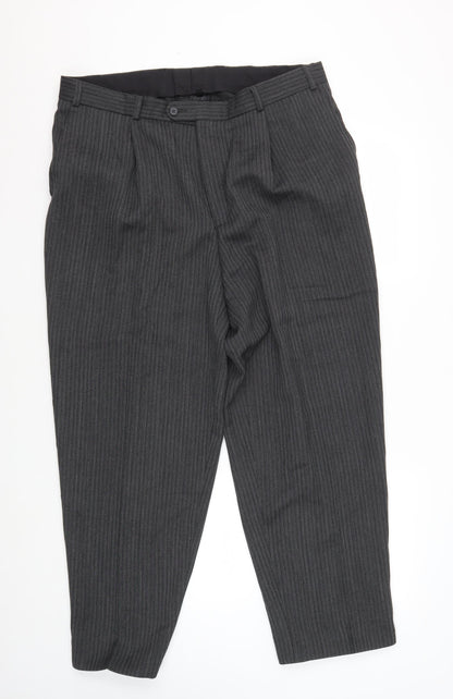 Hugo James Men's Grey Trousers Size 38 S