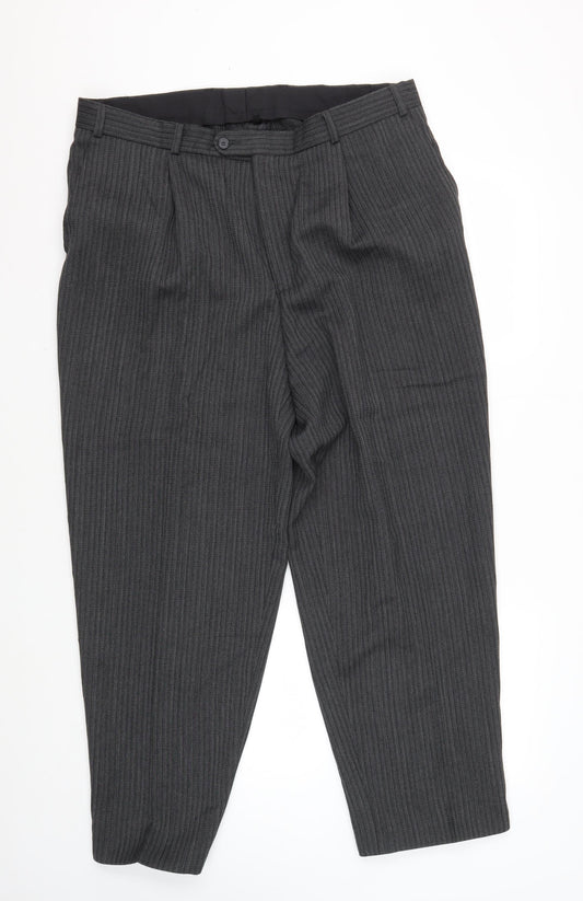 Hugo James Men's Grey Trousers Size 38 S