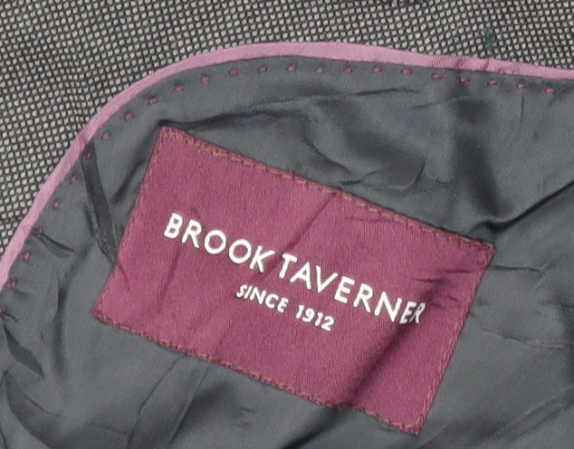 Mens UK Size 50 Brook Taverner Regular Grey Suit Jacket