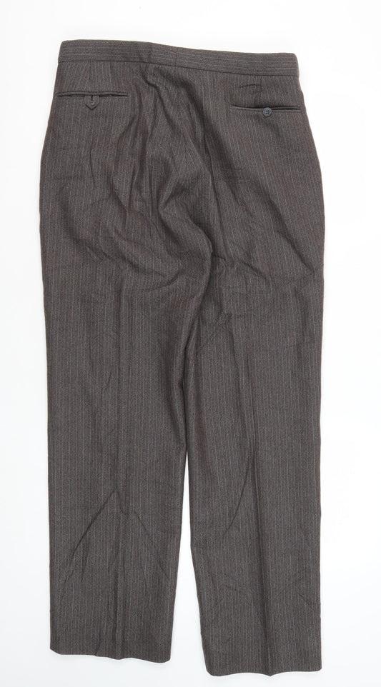 Magee Men's Brown Wool Dress Pants, Size 37, Formal