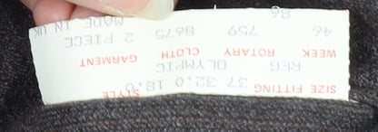 Magee Men's Brown Wool Dress Pants, Size 37, Formal