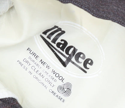 Magee Men's Brown Wool Dress Pants, Size 37, Formal