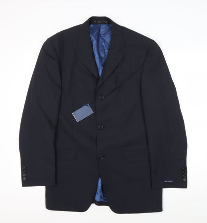 Mens UK Size 36 Lino Vierra Regular Blue Suit Jacket