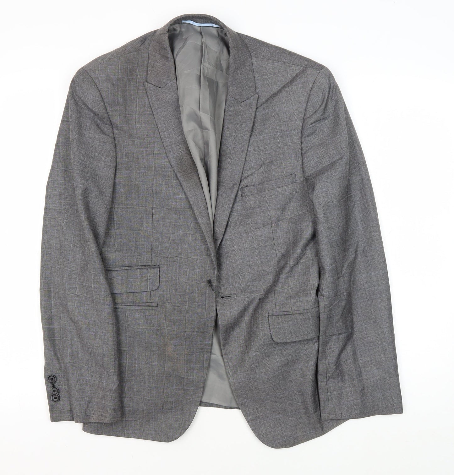 Mens UK Size 36 Burton Regular Grey Suit Jacket