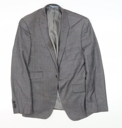 Mens UK Size 36 Burton Regular Grey Suit Jacket