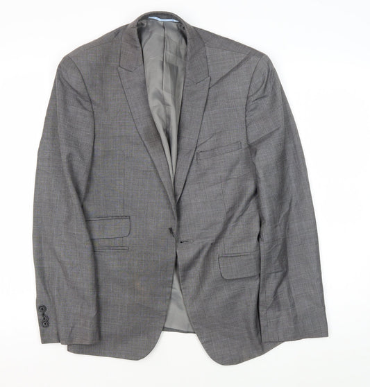 Mens UK Size 36 Burton Regular Grey Suit Jacket