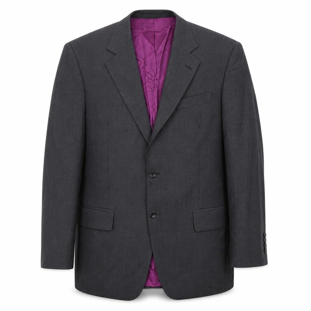 Mens UK Size 40 Racing Green Regular Grey Suit Jacket