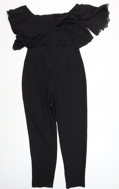 Womens UK Size 10 ASOS One-Piece Black Jumpsuit