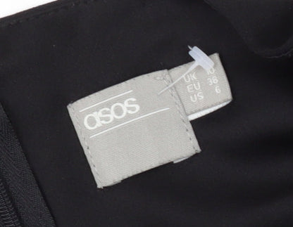 Womens UK Size 10 ASOS One-Piece Black Jumpsuit