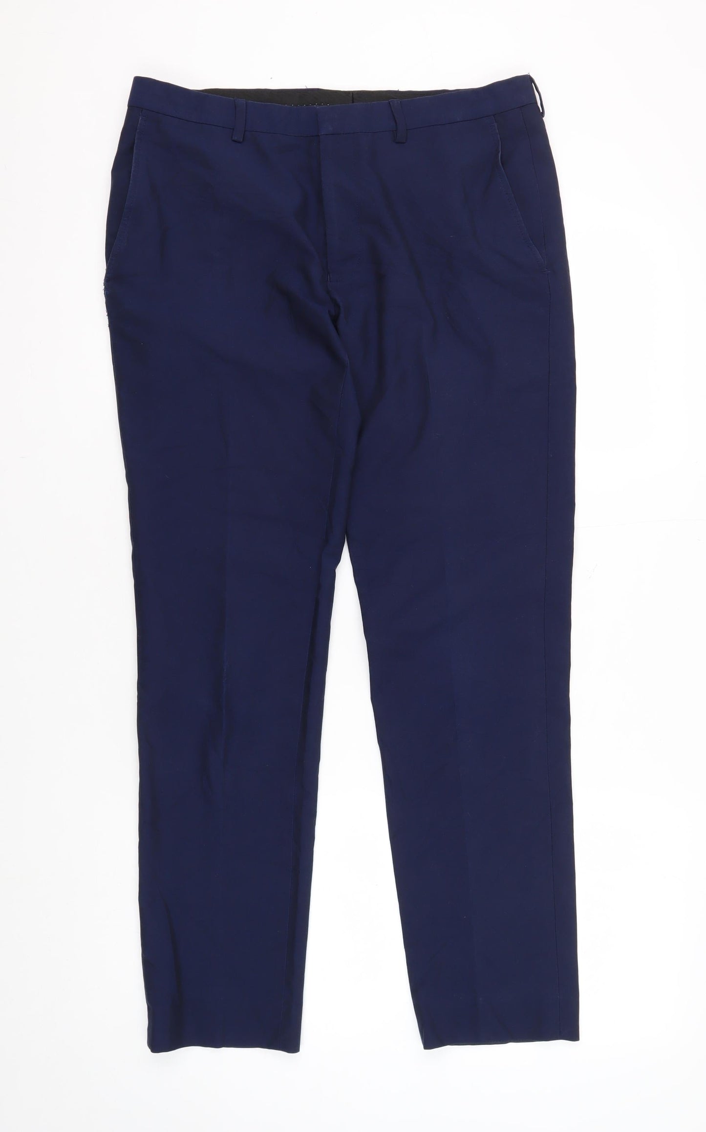 Mens UK Size 32R Burton Menswear London Skinny Fit  Blue Trousers