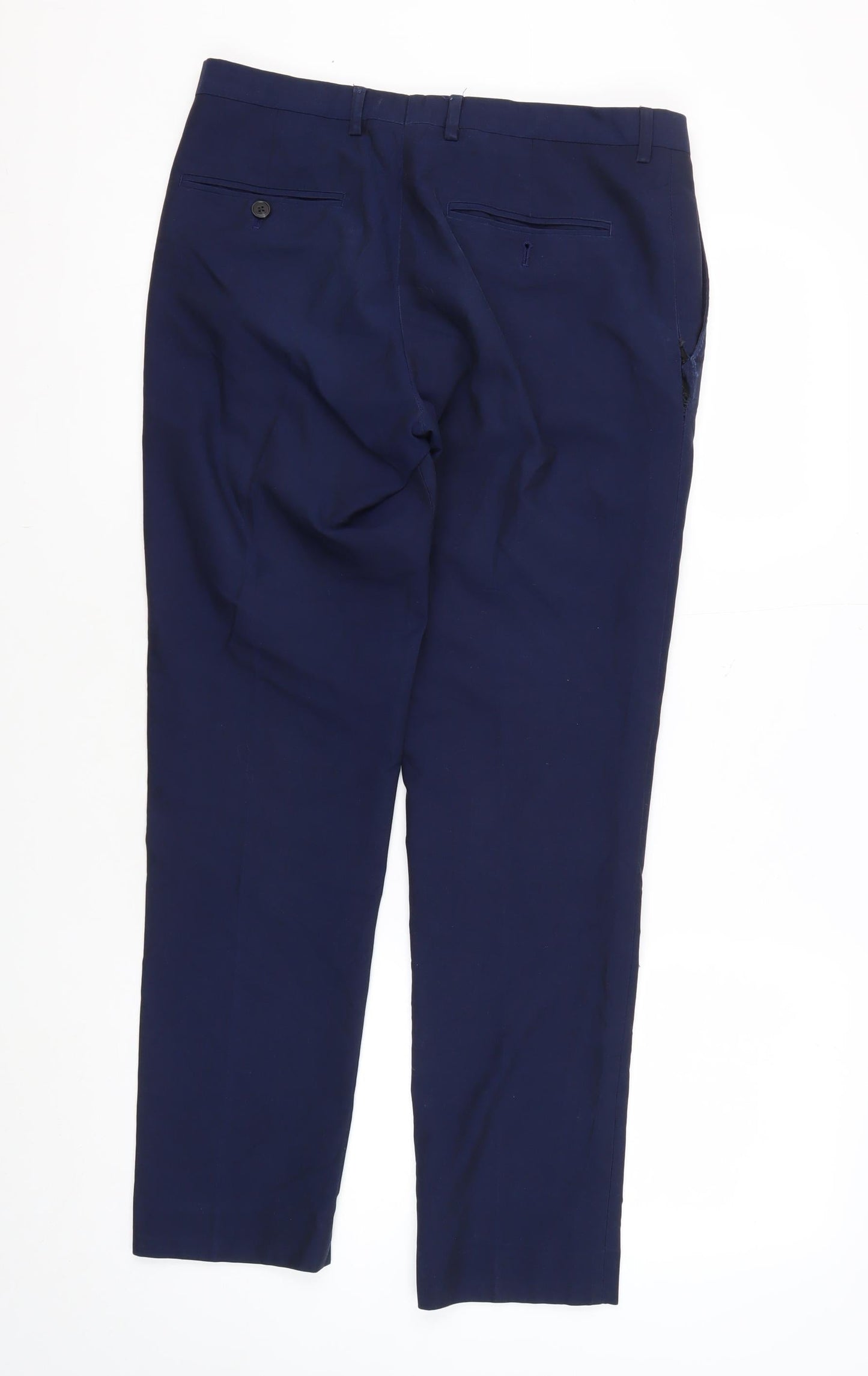 Mens UK Size 32R Burton Menswear London Skinny Fit  Blue Trousers