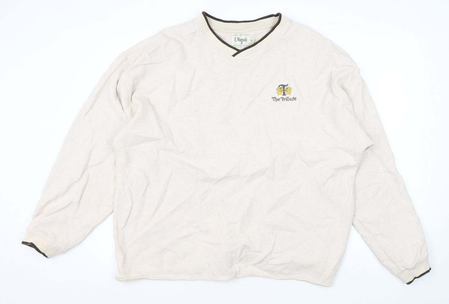 E. Magrath Men's Beige XL Pullover Sweatshirt