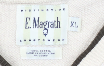 E. Magrath Men's Beige XL Pullover Sweatshirt