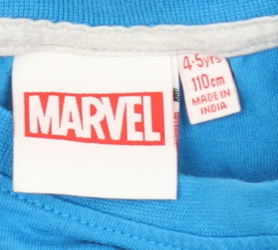 Marvel Boys Blue Avengers Long Sleeve T-Shirt, 4-5 Years