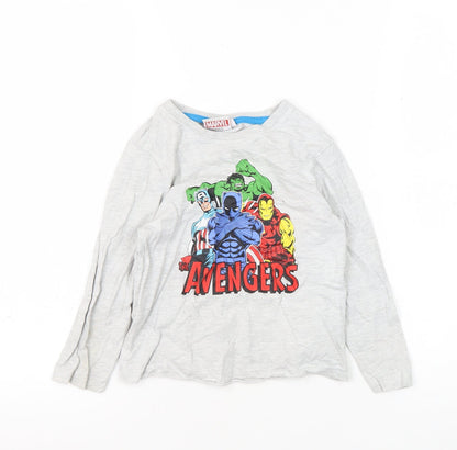 Marvel Boys Grey Avengers Long Sleeve T-Shirt 4-5 Years