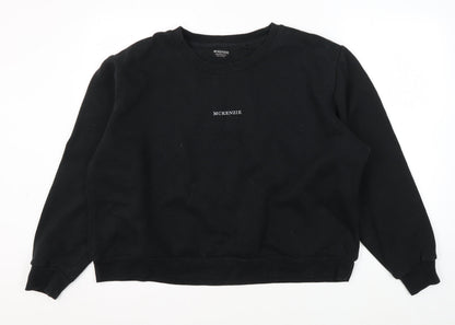 Unisex Adults UK Size XL McKenzie Black Pullover Sweatshirt