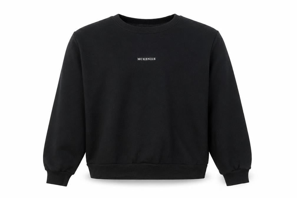 Unisex Adults UK Size XL McKenzie Black Pullover Sweatshirt