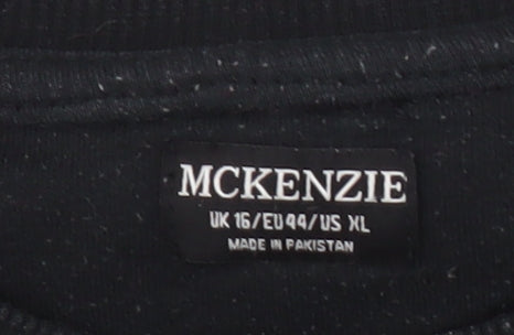 Unisex Adults UK Size XL McKenzie Black Pullover Sweatshirt