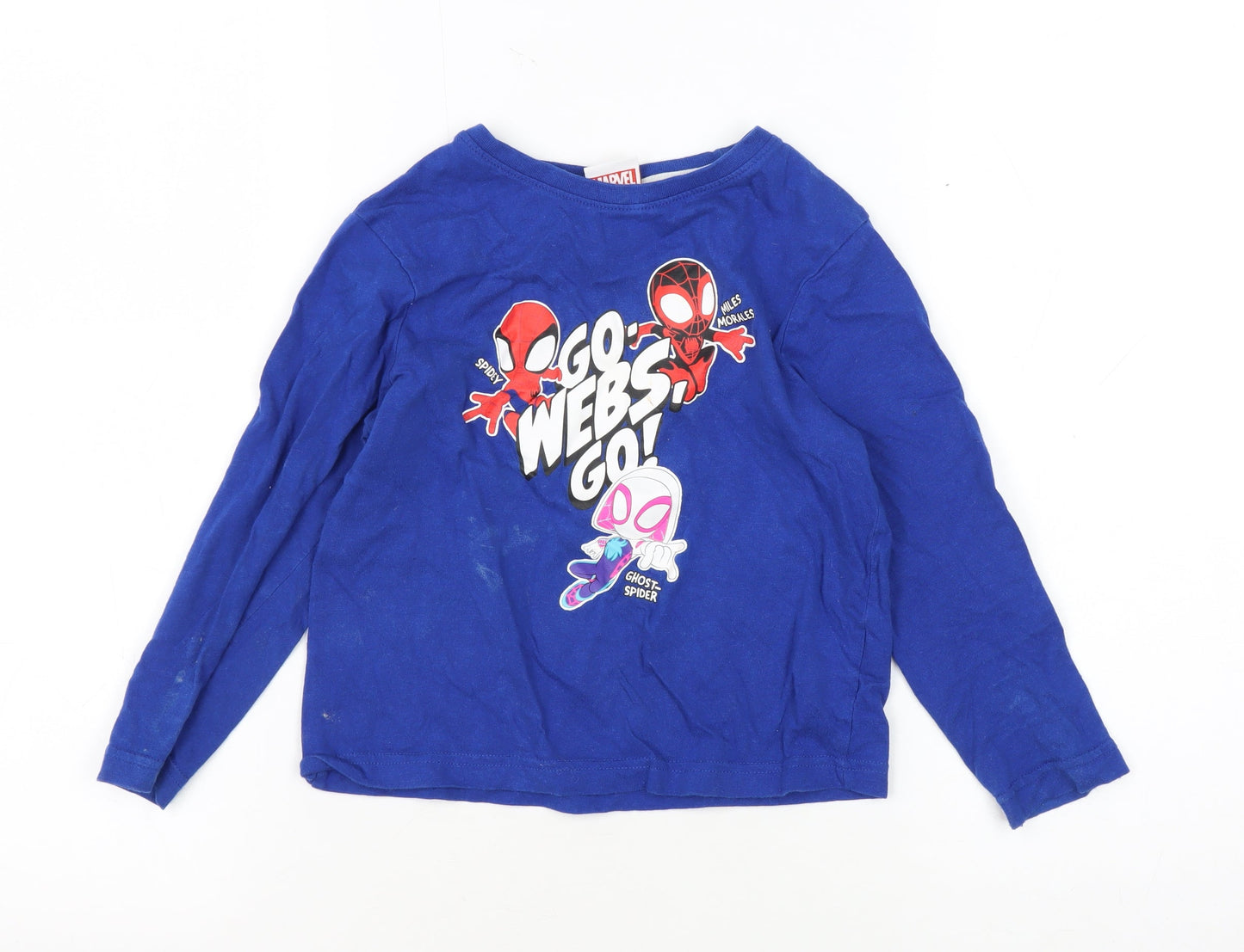 Marvel Boys Blue Spider-Man Long Sleeve T-Shirt 4-5 Years