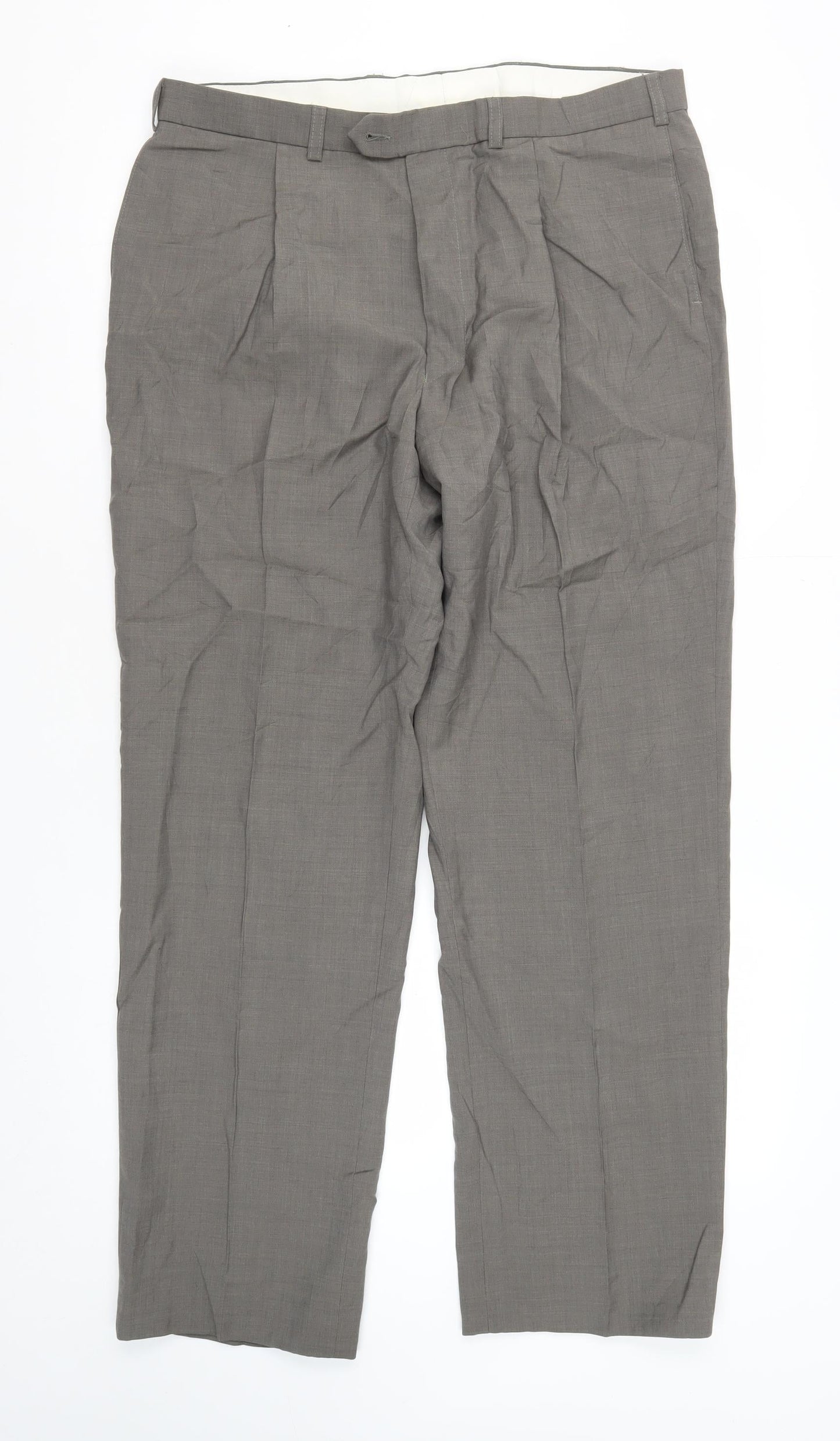 Marks and Spencer Men's Brown Wool Trousers Size 28