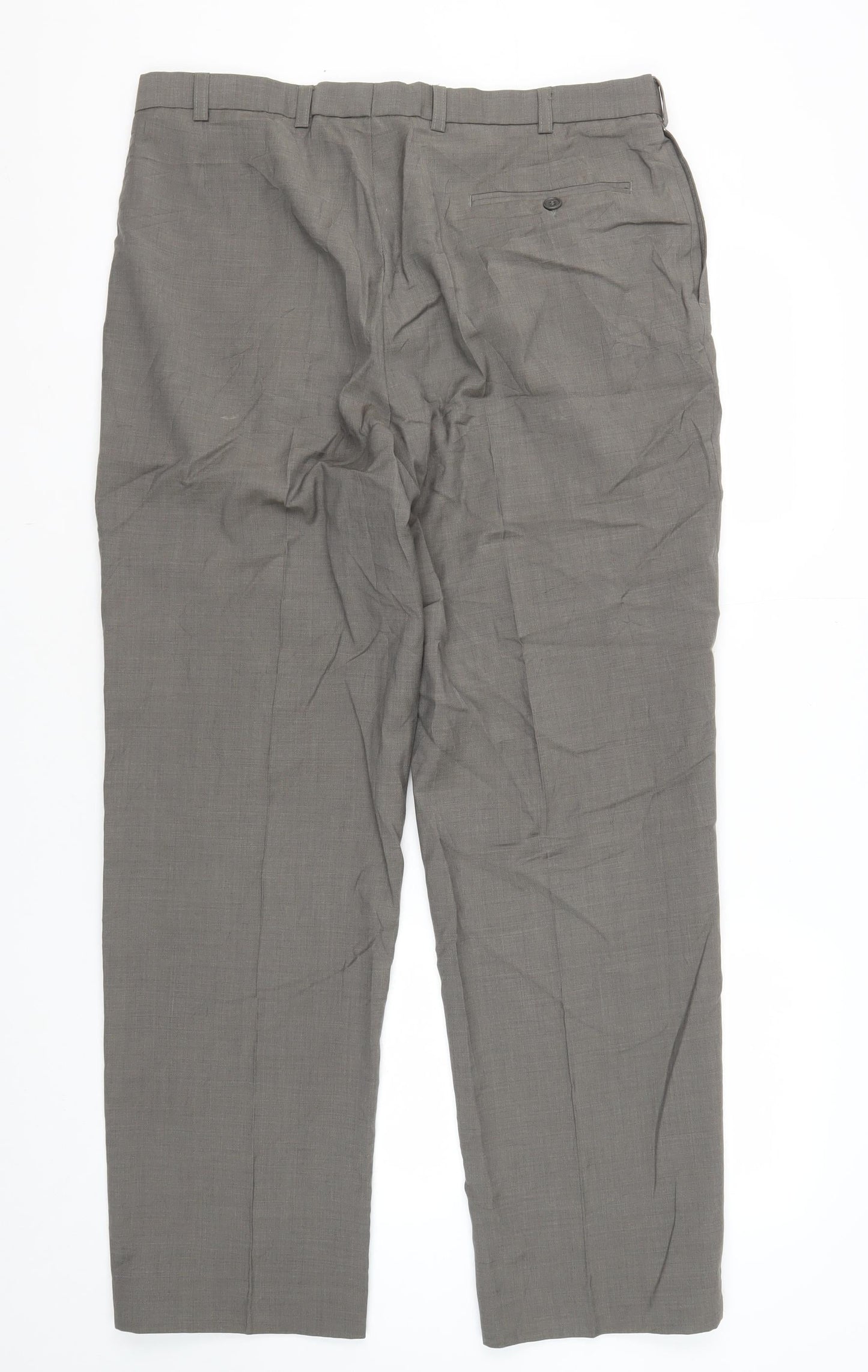 Marks and Spencer Men's Brown Wool Trousers Size 28