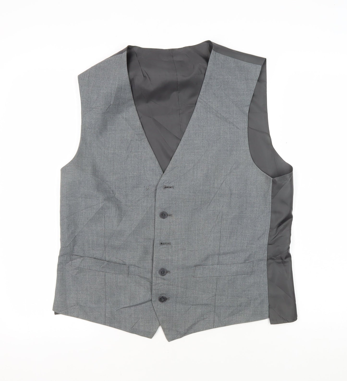 Mens UK Size 40 Occasions Regular Grey Suit Waistcoat