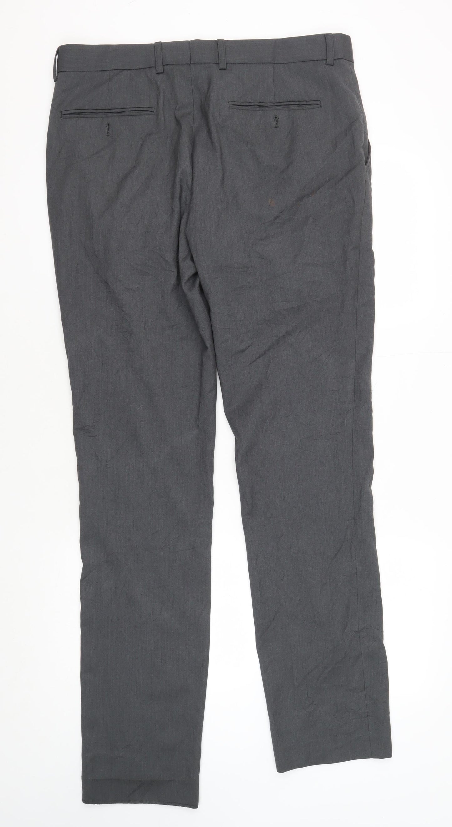 Topman Men's Grey Skinny Trousers 34 L