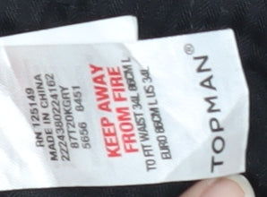 Topman Men's Grey Skinny Trousers 34 L