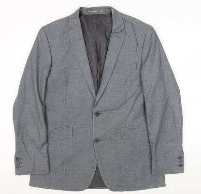 Mens UK Size 40 Occasions Regular Grey Suit Jacket