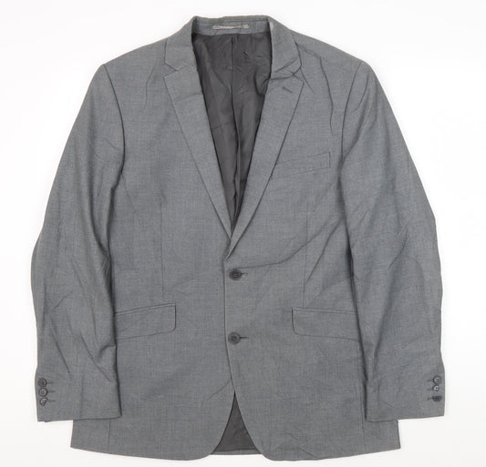 Mens UK Size 40 Occasions Regular Grey Suit Jacket