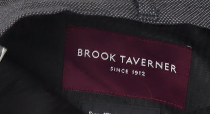 Brook Taverner Men's Grey Dress Pants, Size 44R