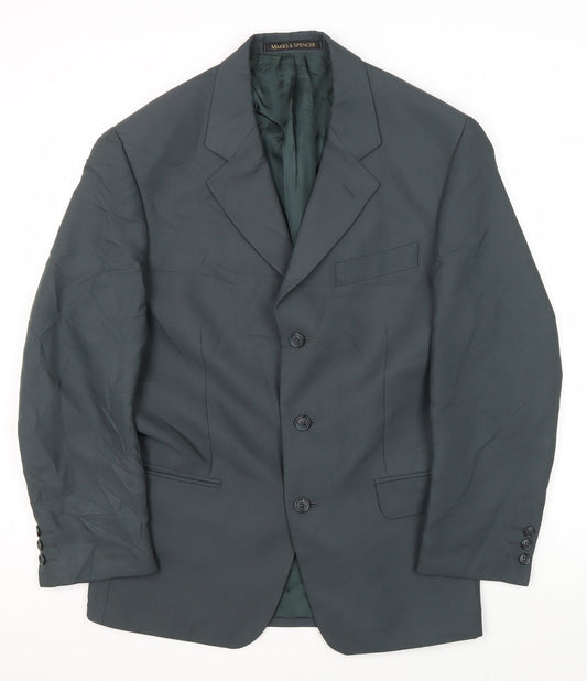 Mens UK Size 40 Marks and Spencer Regular Green Suit Jacket