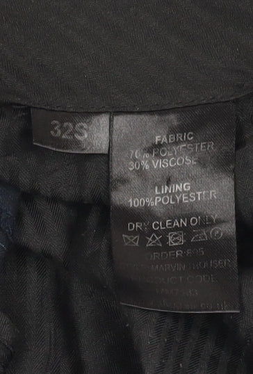 Skopes Men's Black Pinstripe Dress Trousers 32S Classic