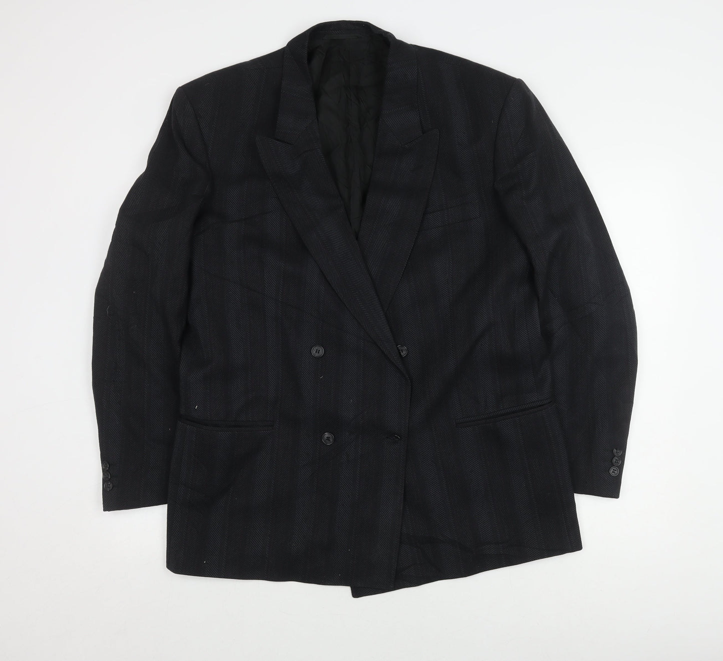 Mens UK Size 42 Anthony Loretto Regular Black Suit Jacket